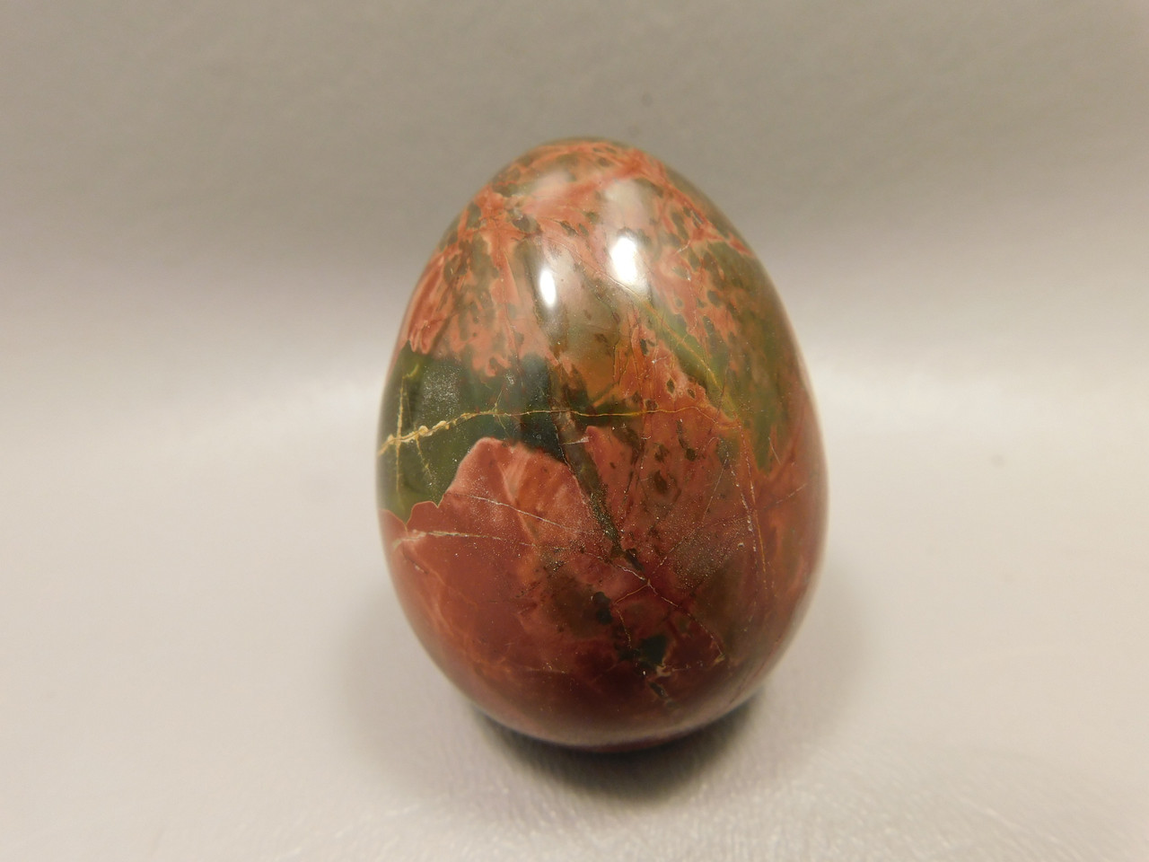Cherry Creek Jasper Egg 2 inch Rock Mineral Red Creek Stone #O7