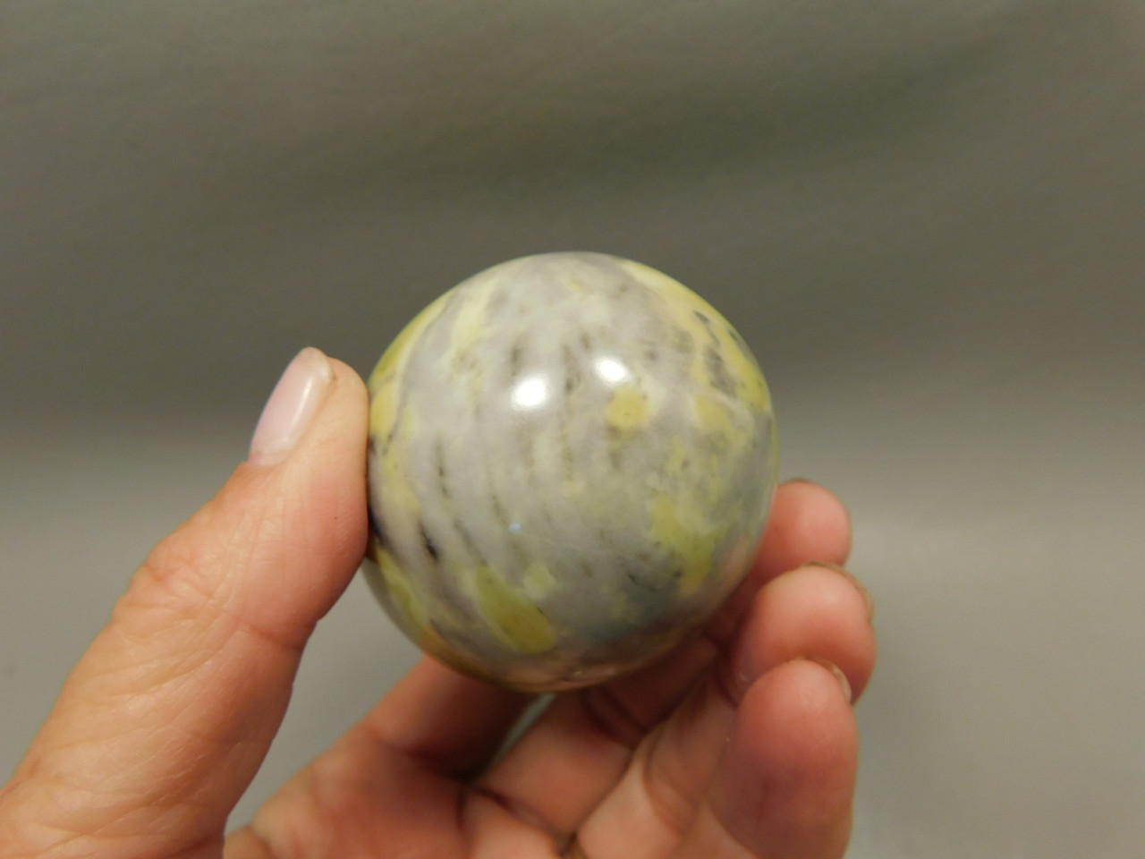 Devalite Stone Egg Serpentine & Augite Carved Rock Arizona #O4