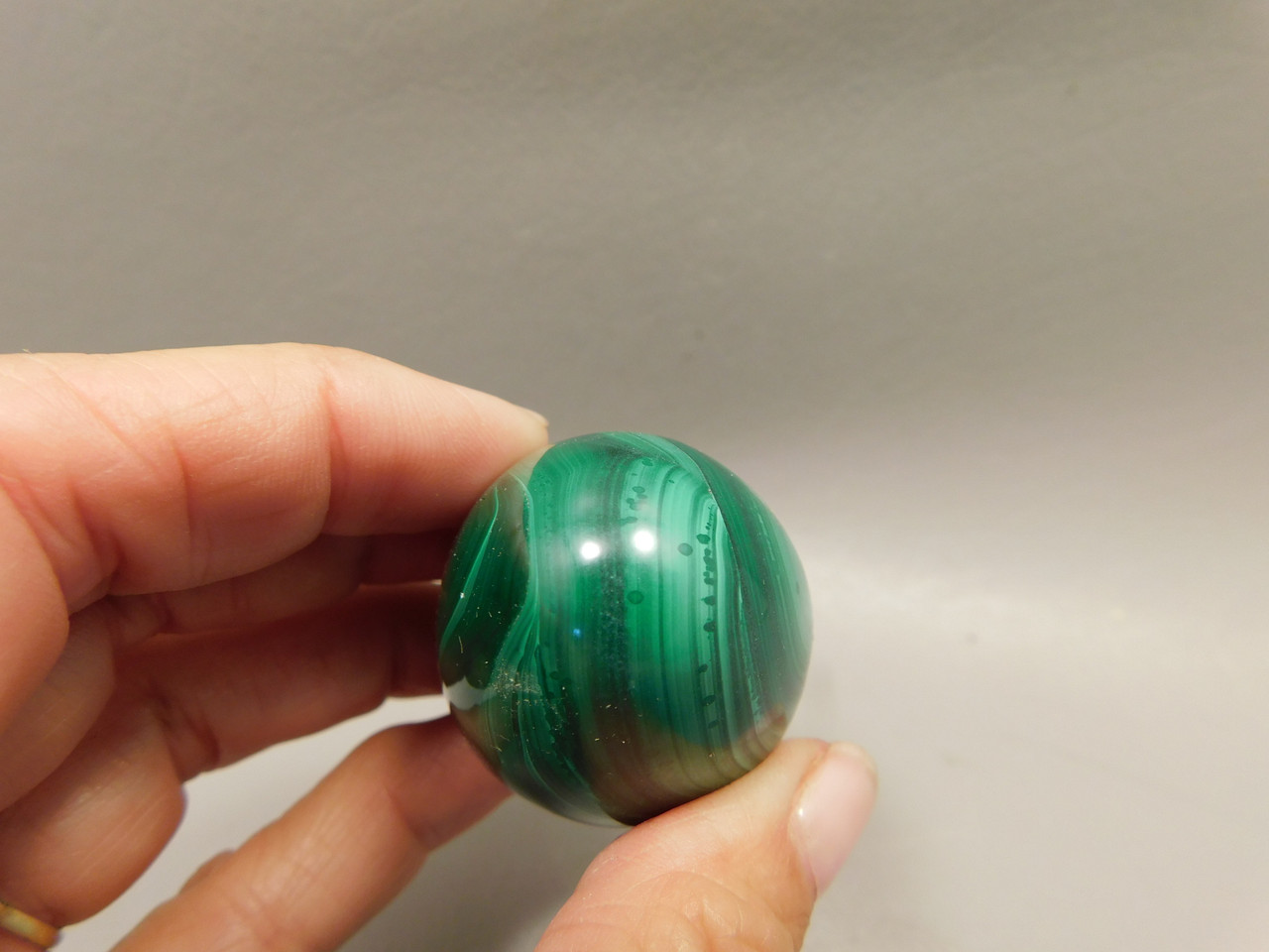 Malachite Stone Egg 1.8 inch Gemstone African Green Rock #O1