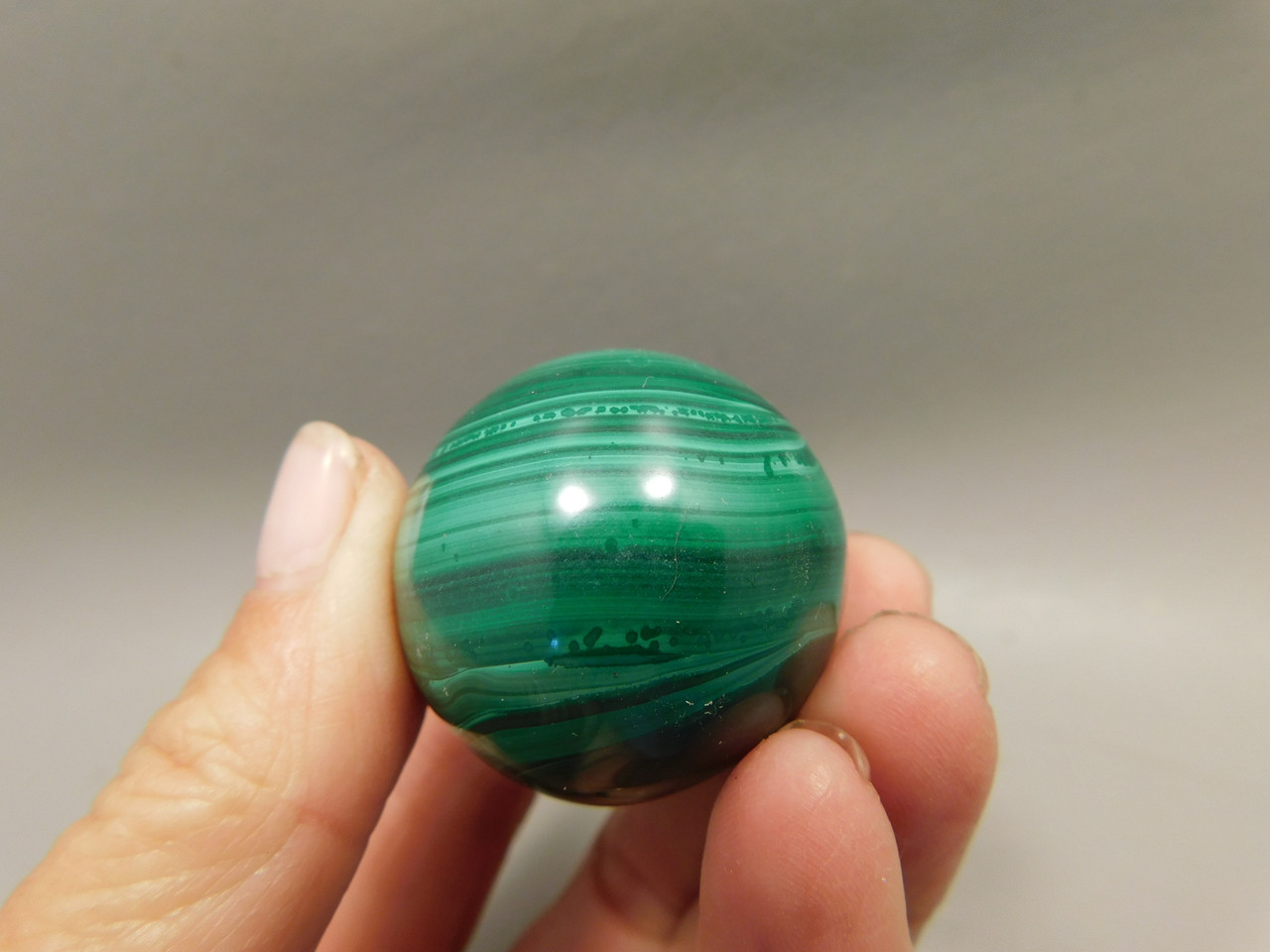 Malachite Stone Egg 1.8 inch Gemstone African Green Rock #O1
