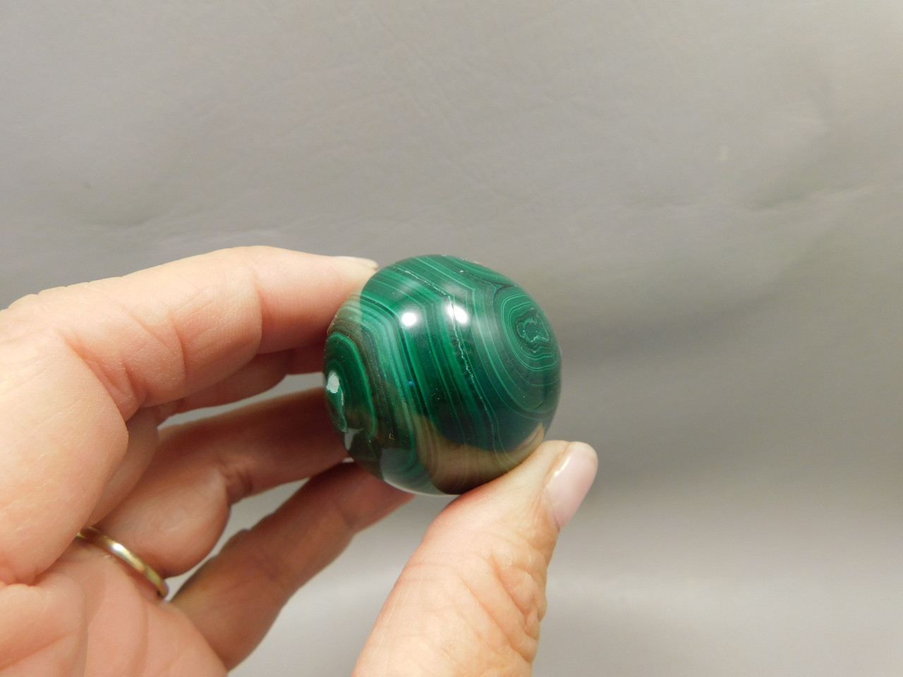 Malachite Stone Egg 1.8 inch Gemstone African Green Rock #O5