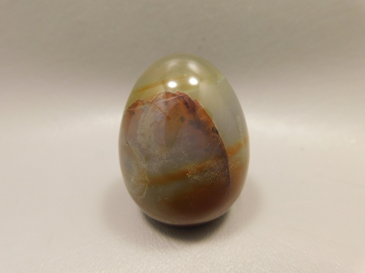 Carnelian Agate Egg Shaped Stone 2 inch Orange Gemstone #O13