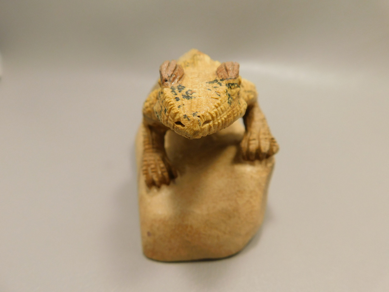 Lizard Iguana Kalahari Jasper Stone Animal Carving #O191