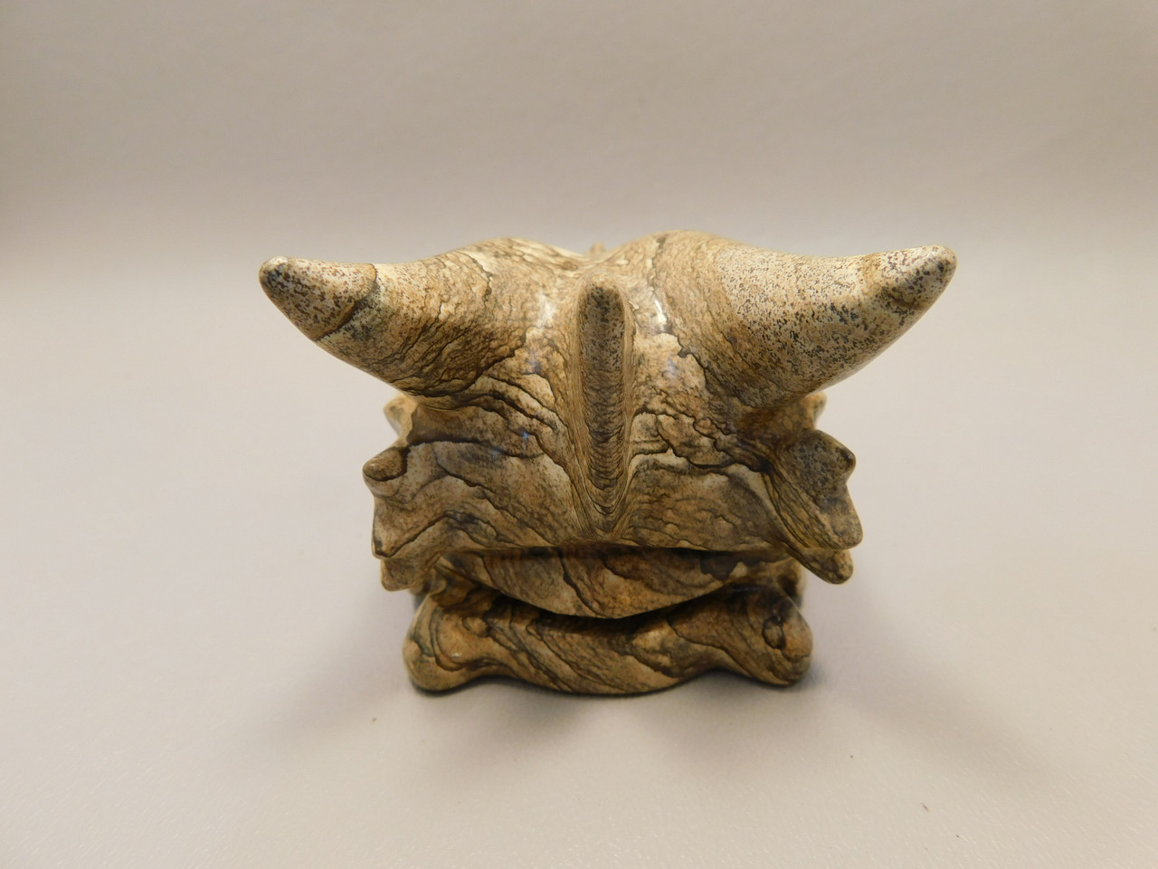 Dragon Head Kalahari Jasper Hand-Carved Stone Carving #O134