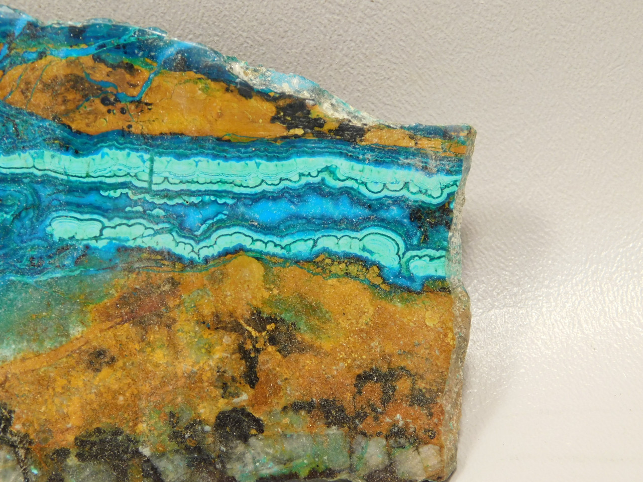 Chrysocolla Malachite Polished Rock Stone Slab Bagdad, Arizona #O19