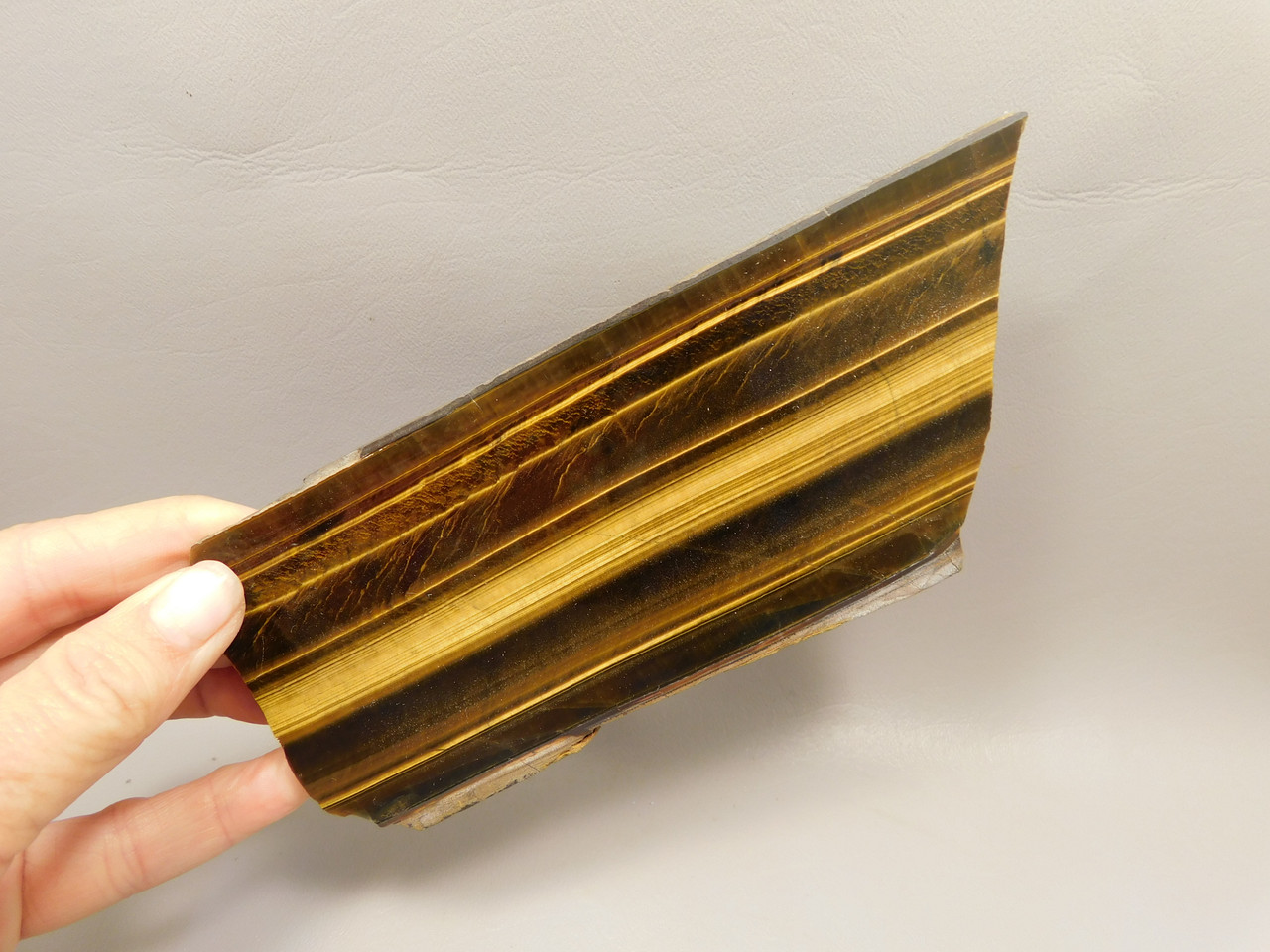 Tiger-eye Polished Stone Slab Chatoyant Tiger's Eye #O2
