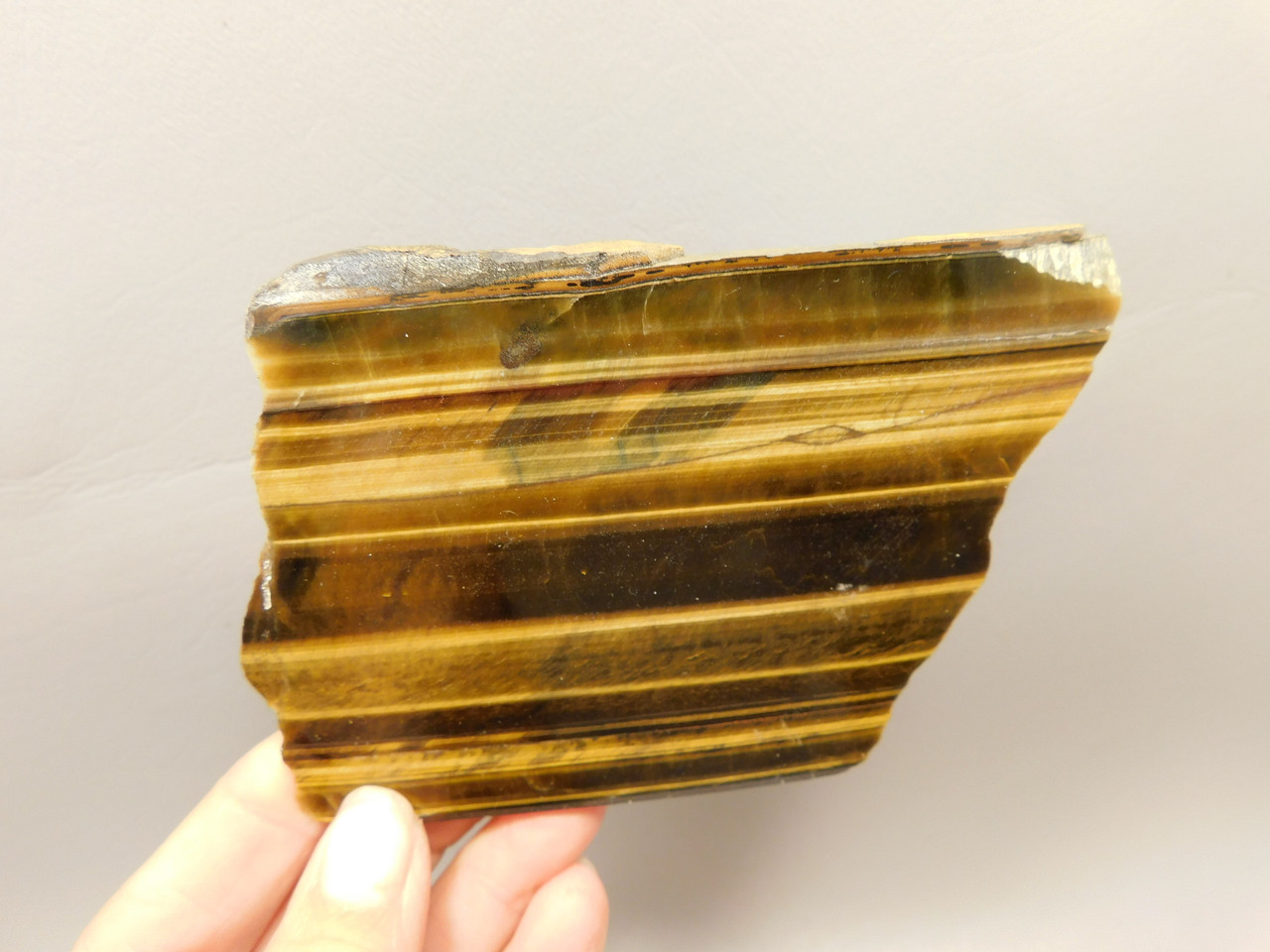 Tiger-eye Polished Stone Slab Chatoyant Tiger's Eye #O3