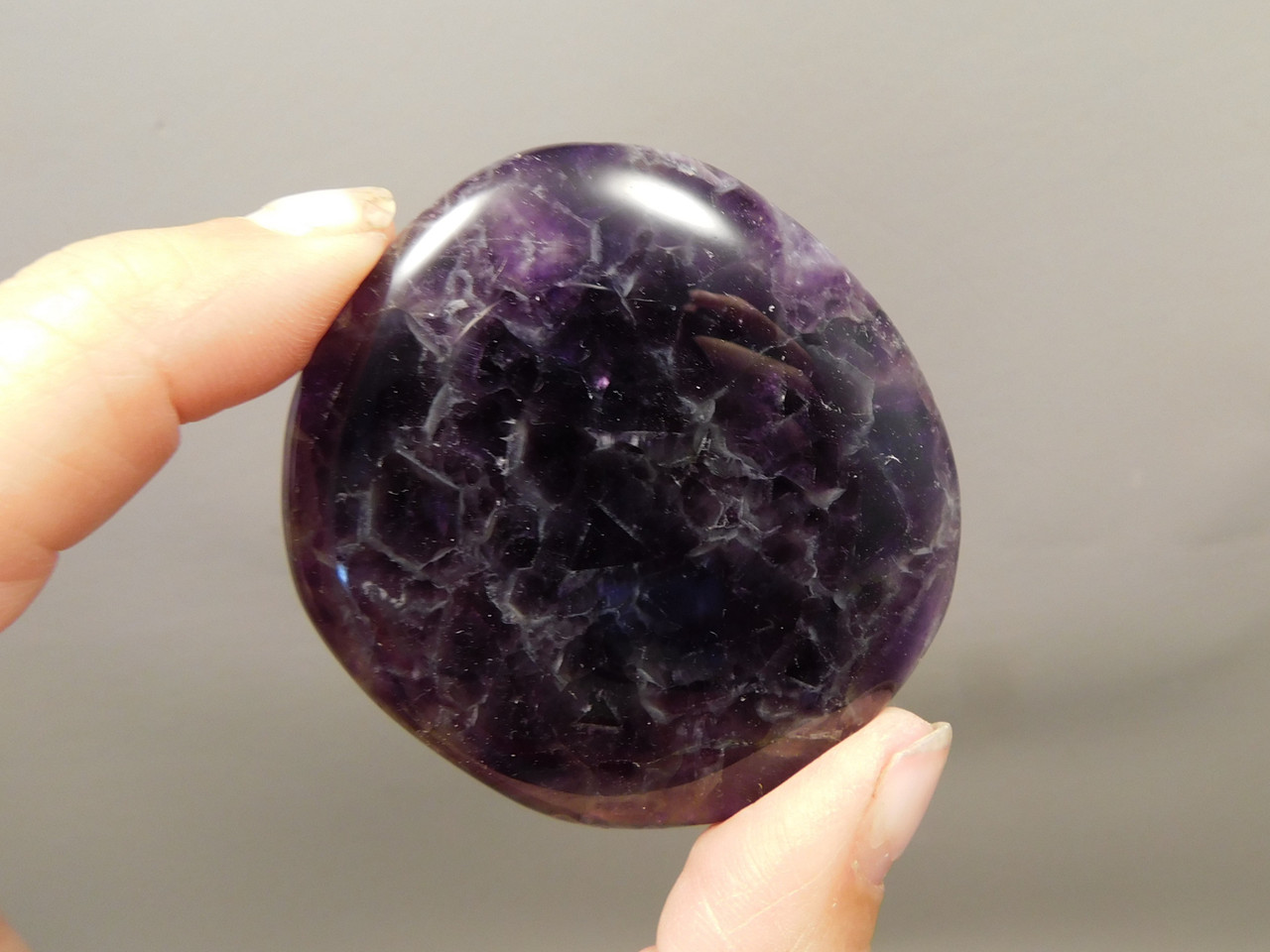 Amethyst Polished Rock Worry or Palm Stone Stocking Stuffer #O1