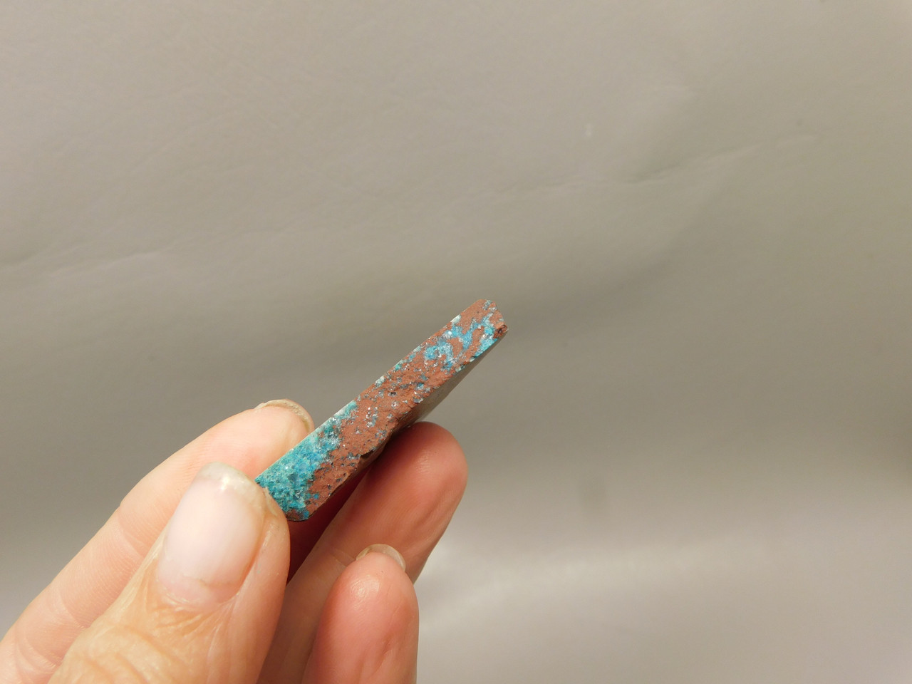 Gem Silica Chrysocolla Cuprite Unpolished Stone Slab Rough Rock #O101