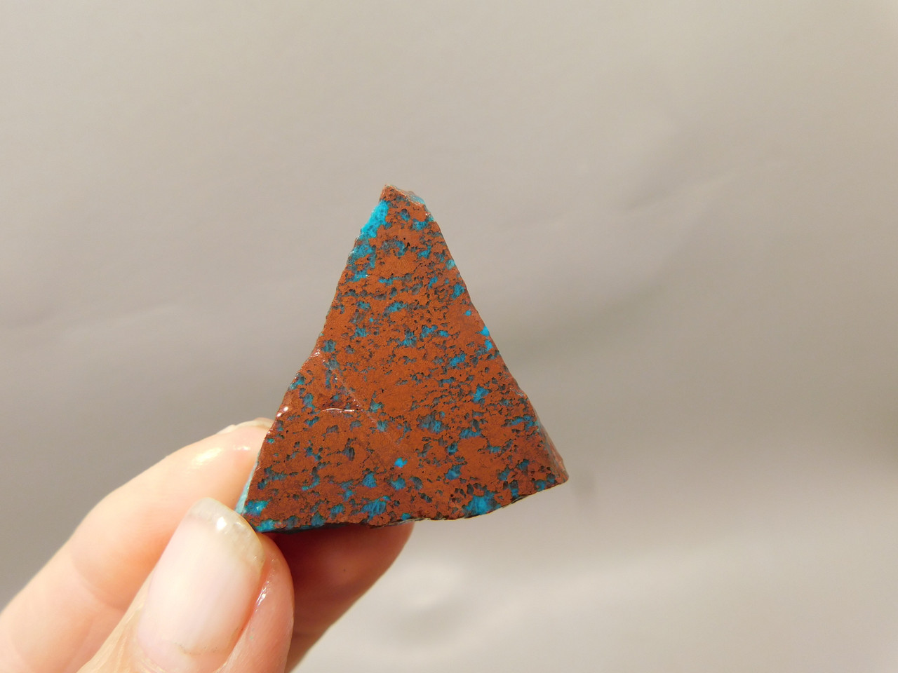 Gem Silica Chrysocolla Cuprite Unpolished Stone Slab Rough Rock #O101