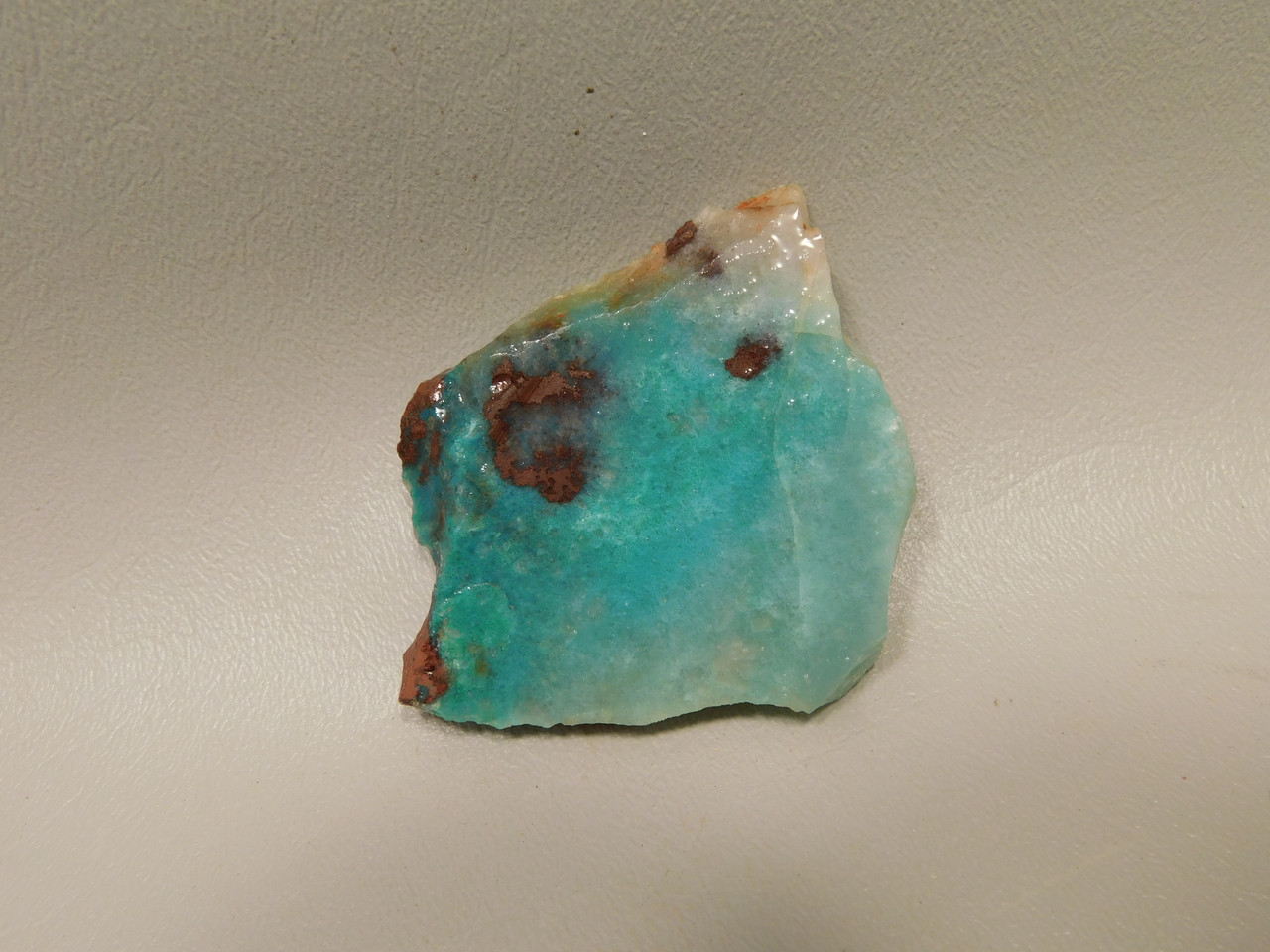 Gem Silica Chrysocolla Cuprite Unpolished Stone Slab Rough Rock #O109