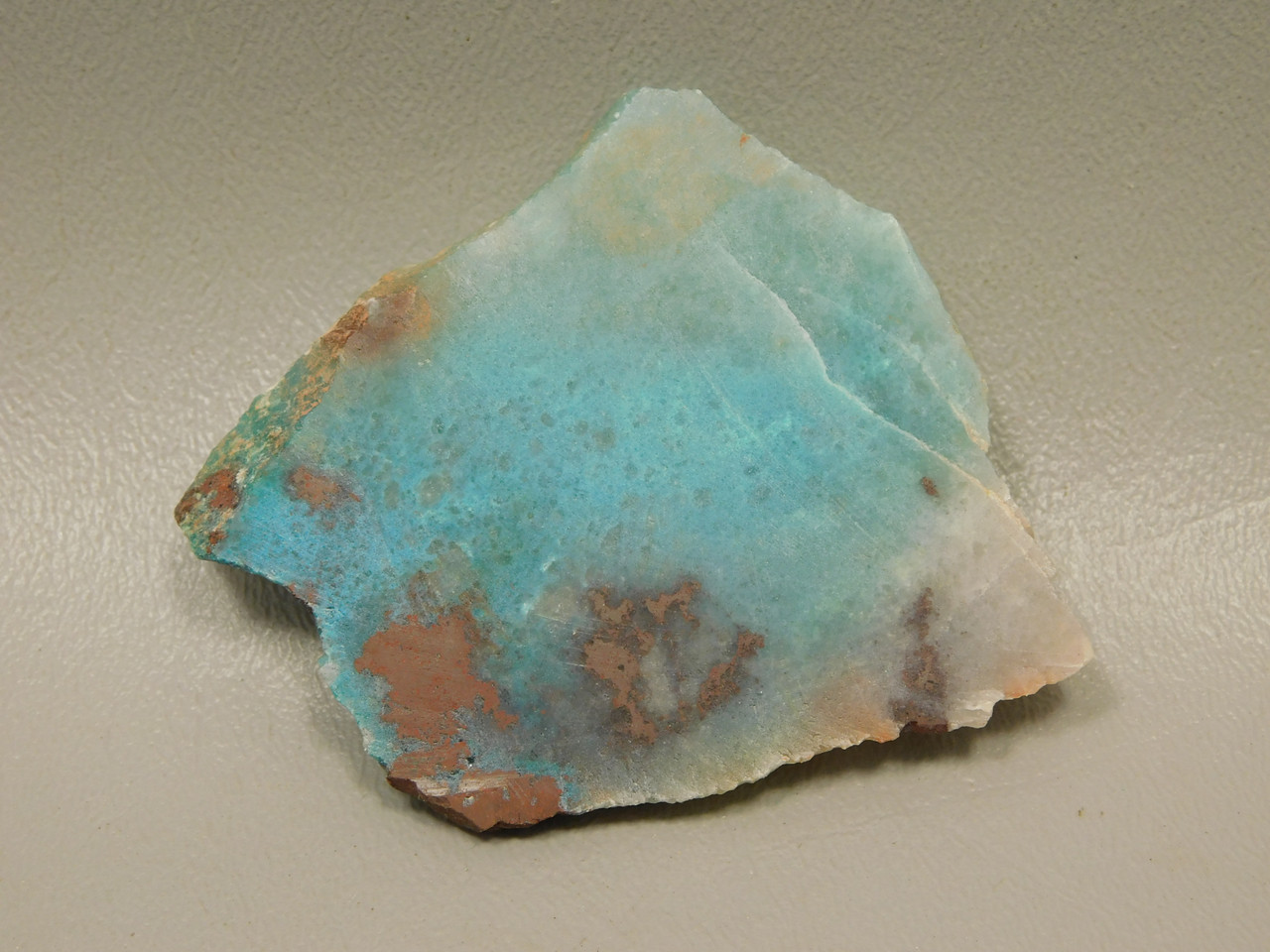 Gem Silica Chrysocolla Cuprite Unpolished Stone Slab Rough Rock #O109