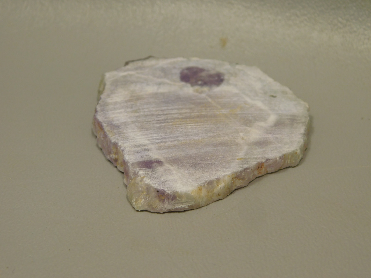 Chevron Amethyst Stone Slab Purple Gemstone Rough Rock #O2