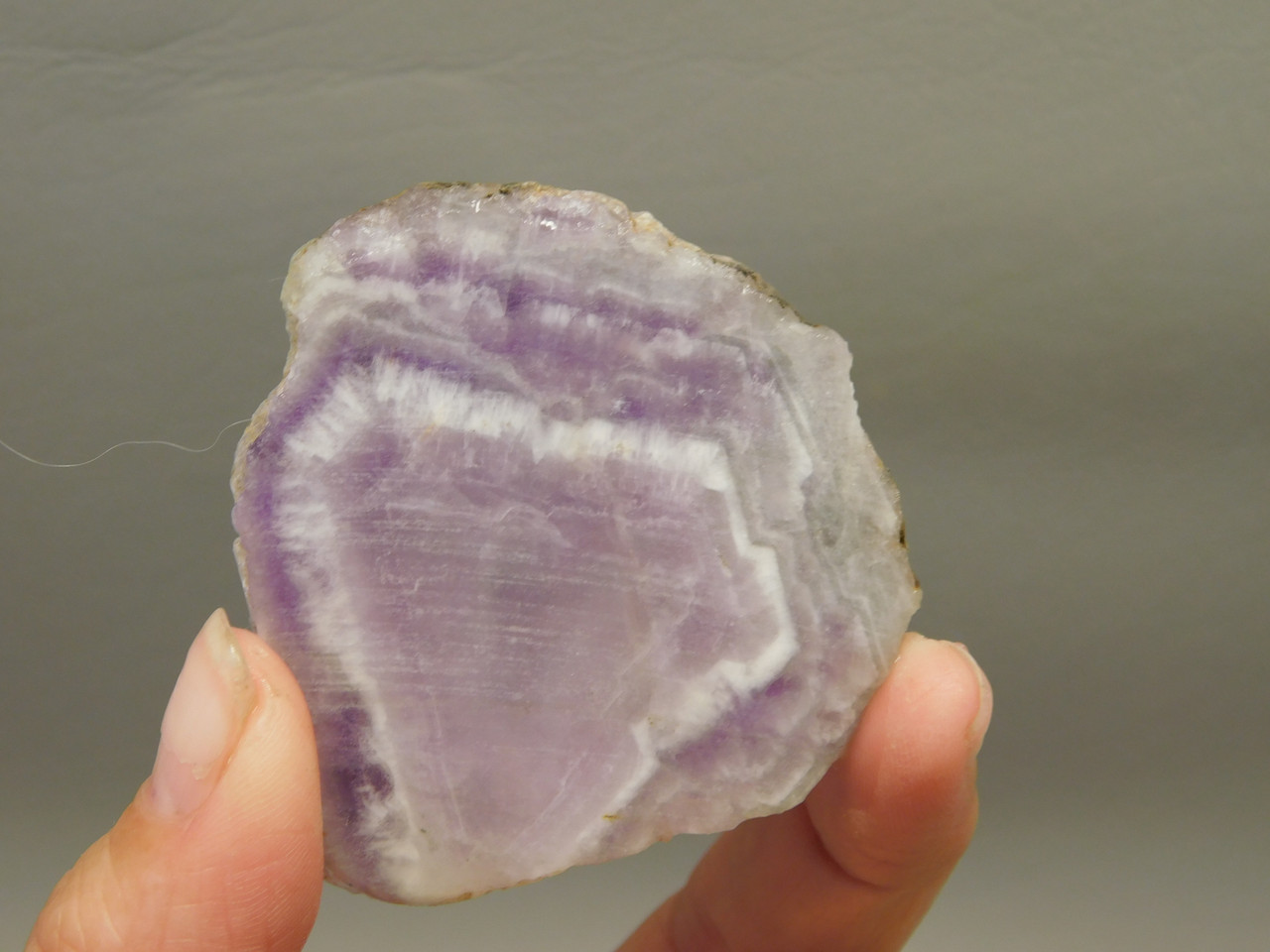 Chevron Amethyst Stone Slab Purple Gemstone Rough Rock #O2
