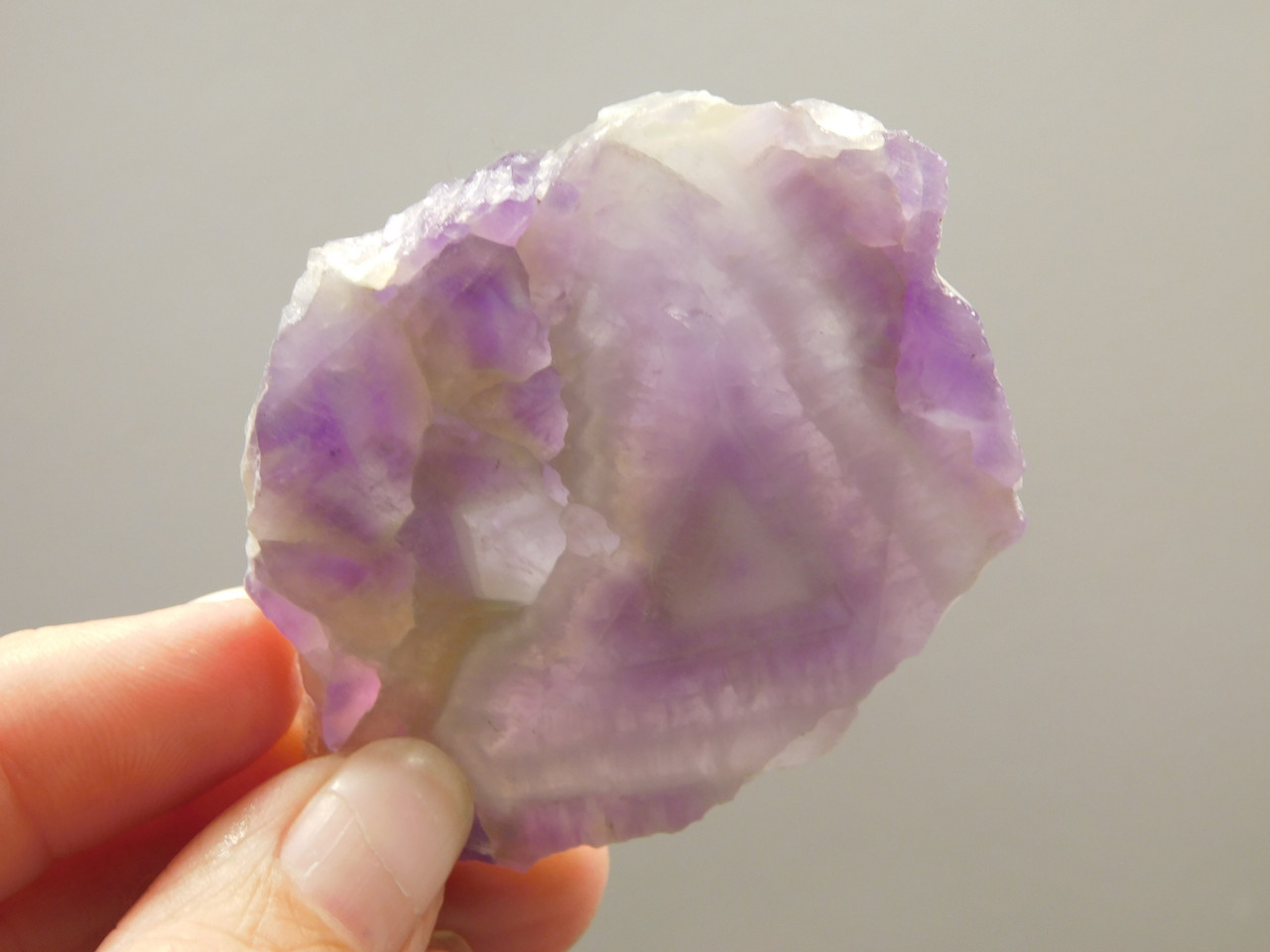 Chevron Amethyst Stone Slab Purple Gemstone Rough Rock #O4