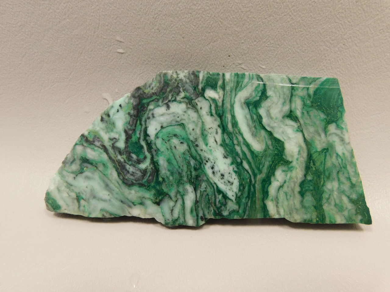 Green Mottled Marble Stone Slab Lapidary Cabbing Rough Rock #O