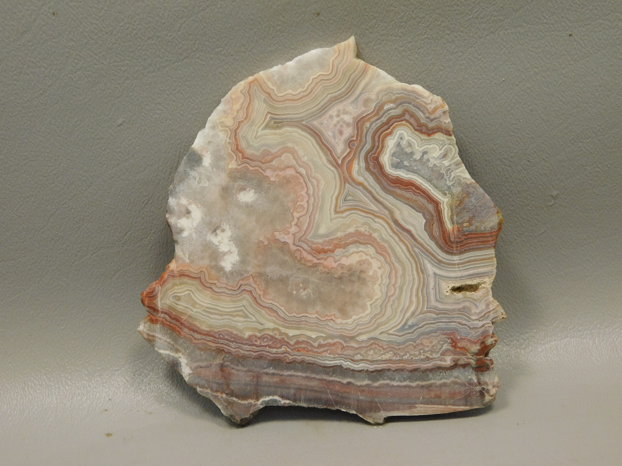 Red Crazy Lace Agate Stone Slab Lapidary Rough Rock Mexico #O5