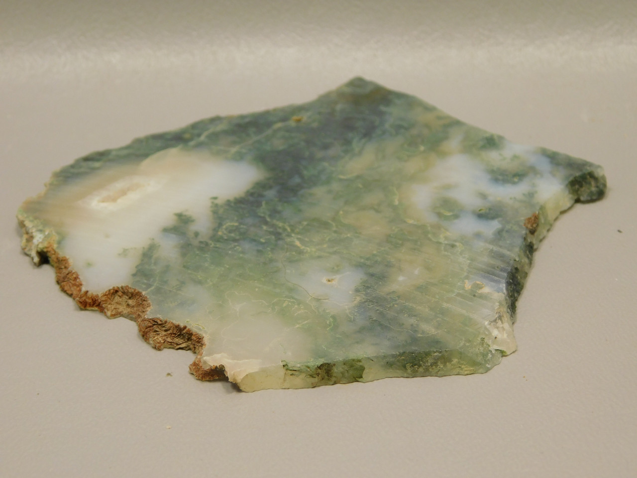 Maury Mountain Moss Agate Unpolished Stone Slab Rough Rock #O1