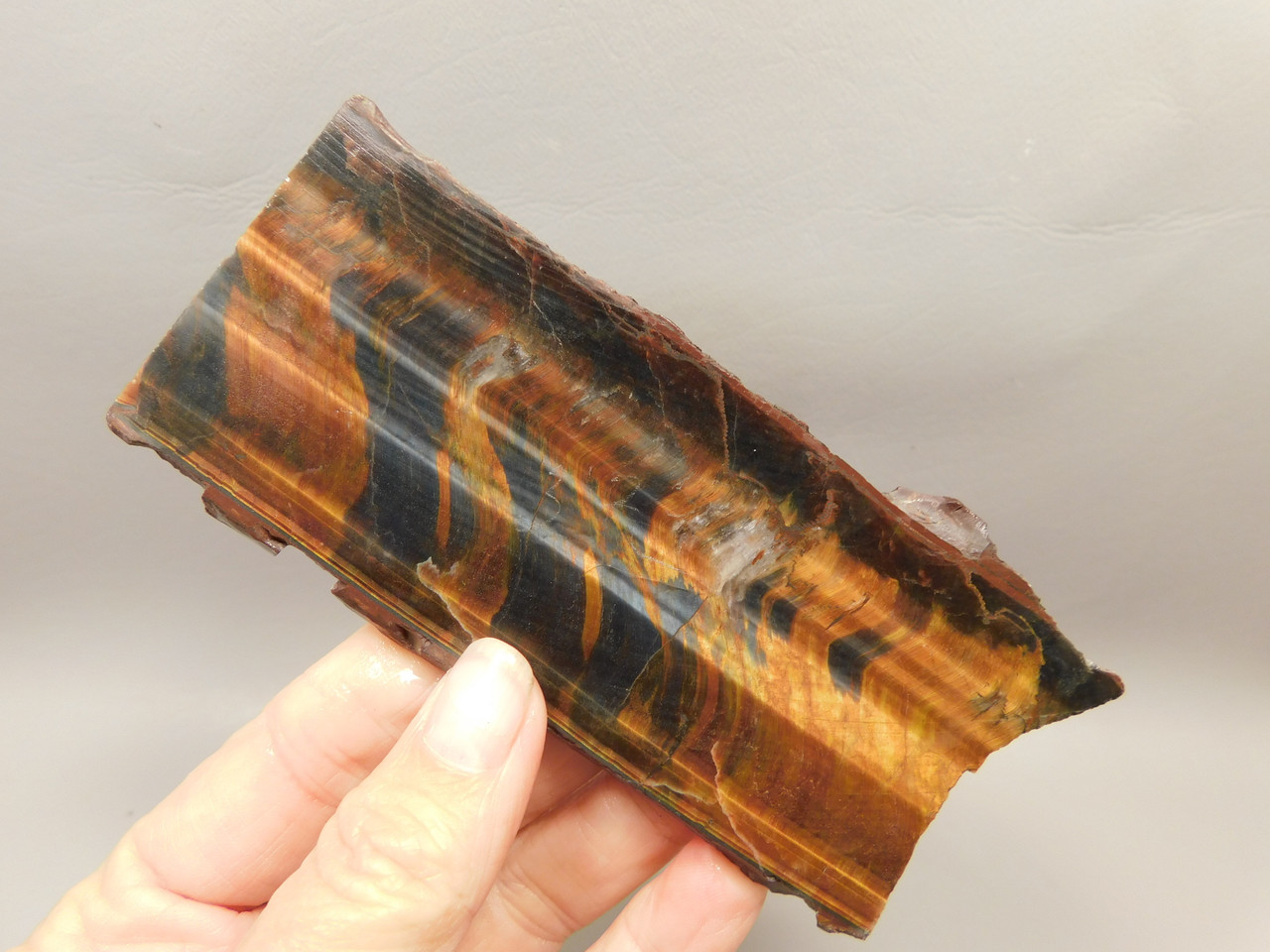 Red Tiger-eye Rough Rock Lapidary Tiger's Eye Stone Slab Cabbing #O3