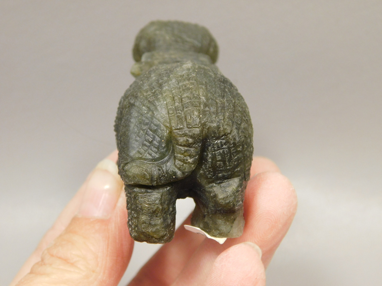 Hippopotamus Figurine Labradorite Carved 2.5 inch Stone Animal #O294