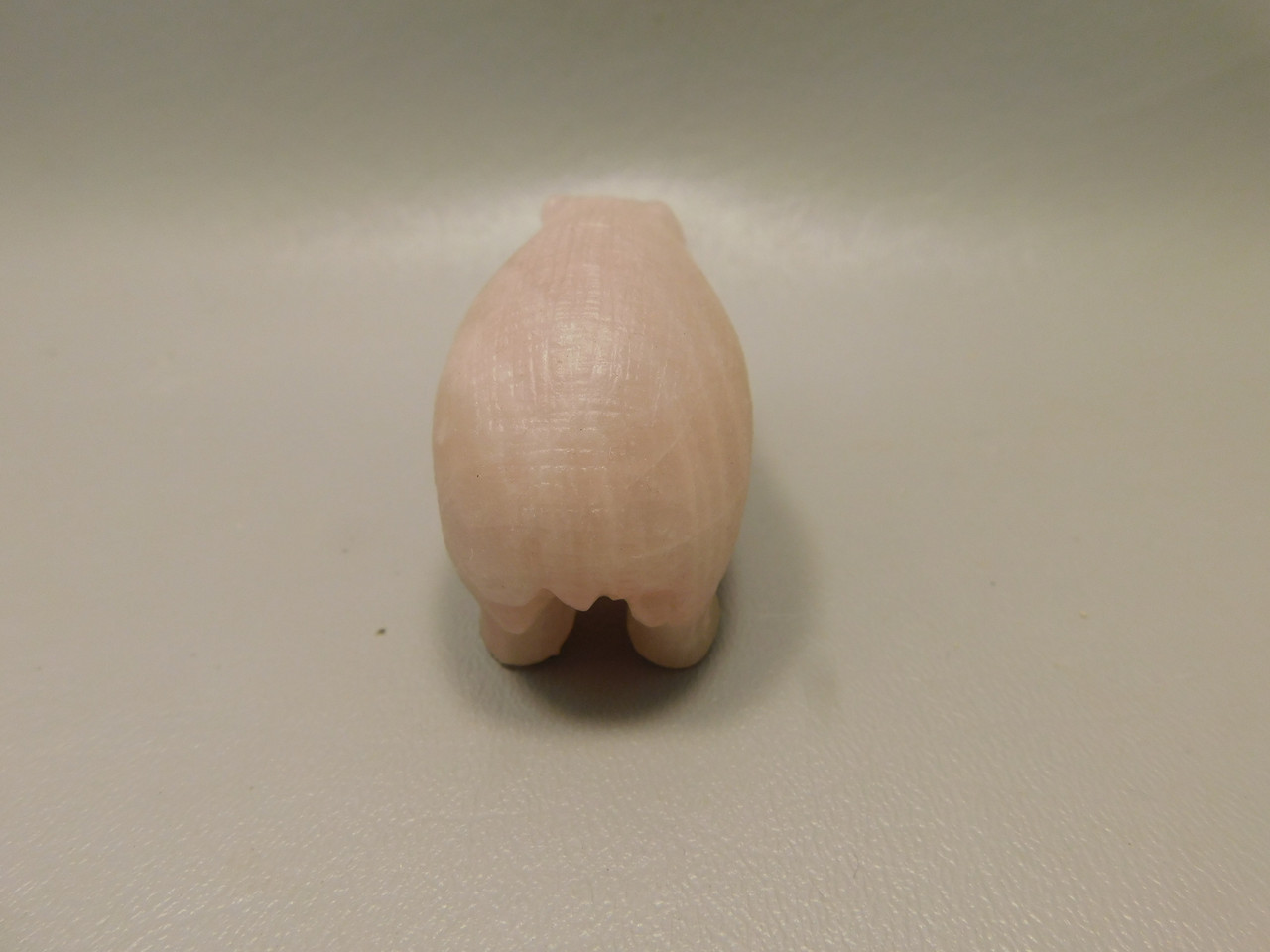 Hippopotamus Figurine Rose Quartz 3.2 inch Animal Carving #O380