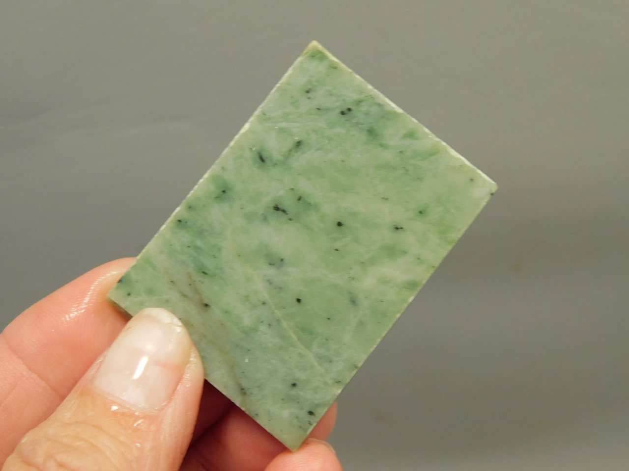 California Green Nephrite Jade Unpolished Stone Slab Rough Rock #O1
