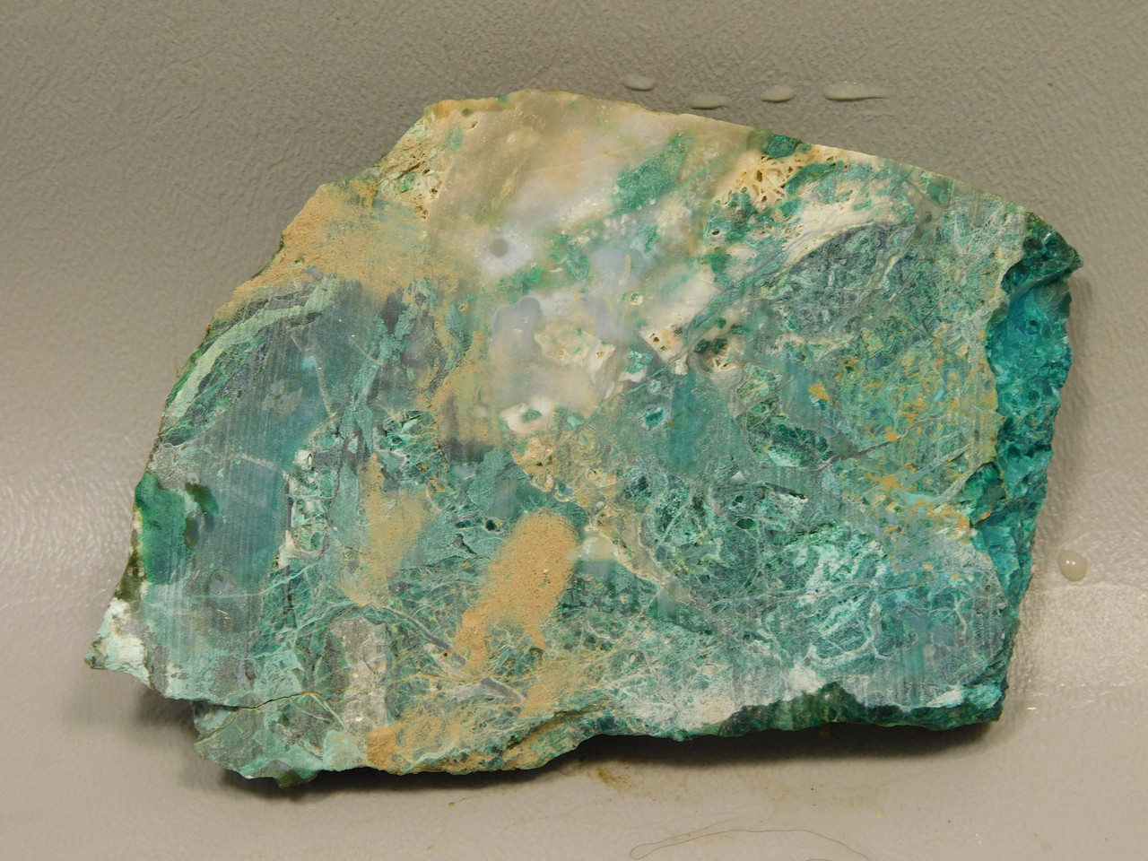 Gem Silica Chrysocolla Inspiration Mine Unpolished Stone Slab #O1