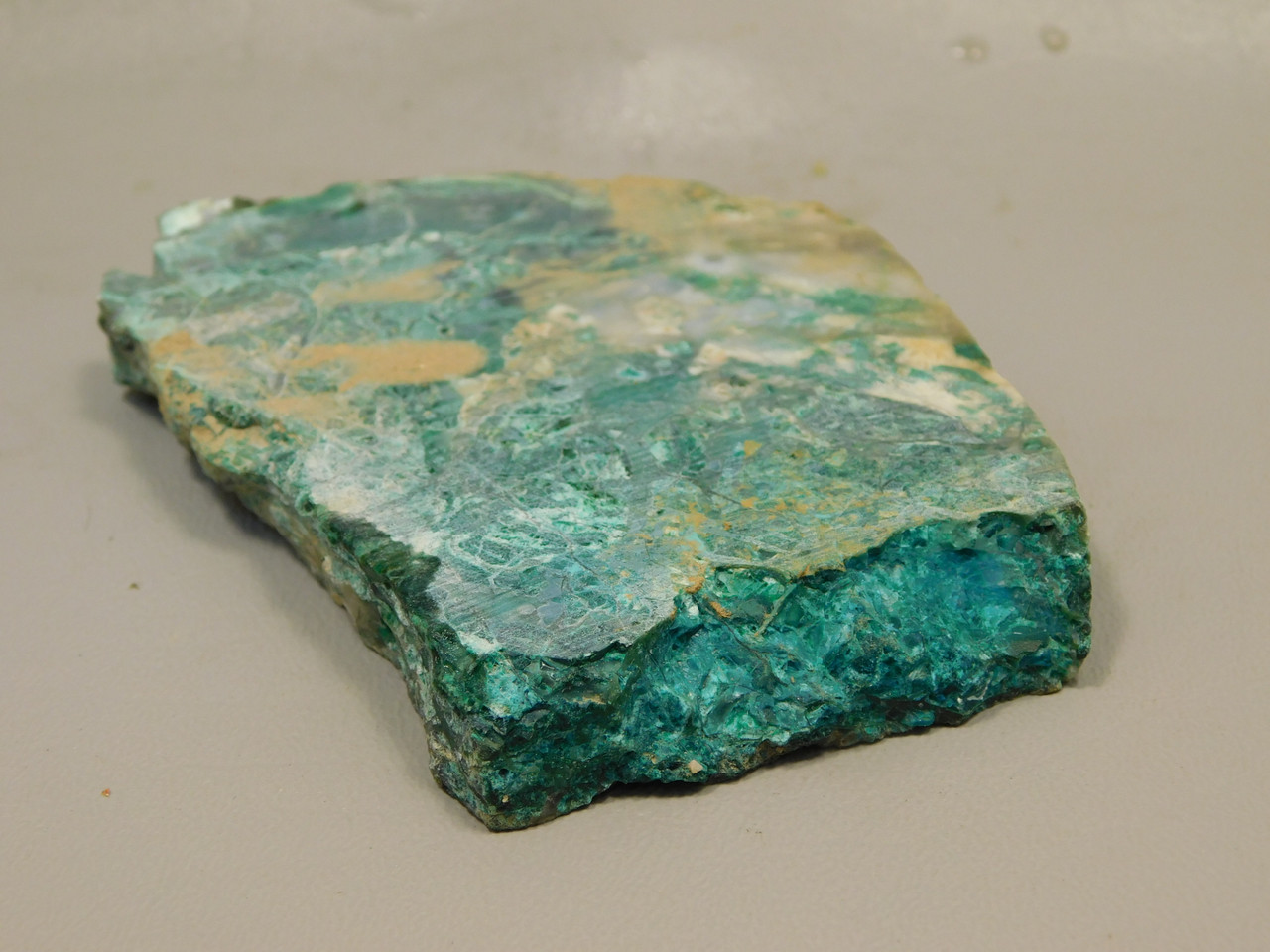 Gem Silica Chrysocolla Inspiration Mine Unpolished Stone Slab #O1