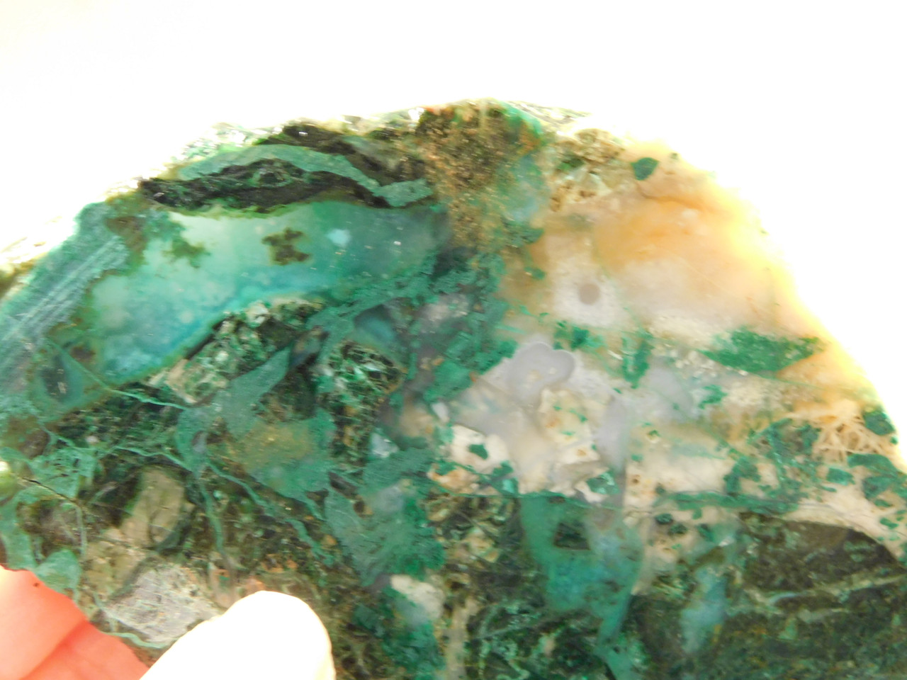 Gem Silica Chrysocolla Inspiration Mine Unpolished Stone Slab #O1