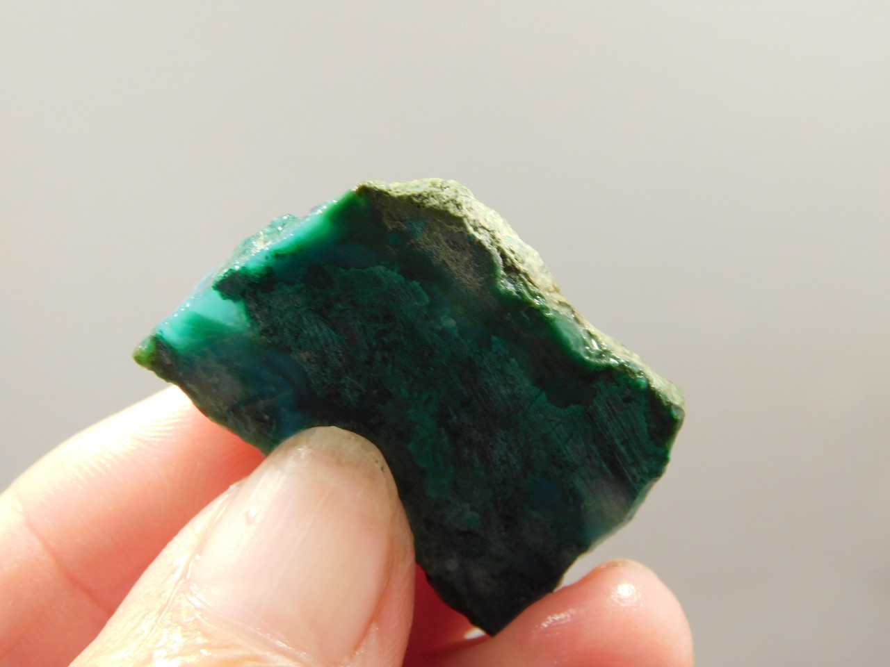 Gem Silica Chrysocolla Inspiration Mine Unpolished Stone Slab #O200