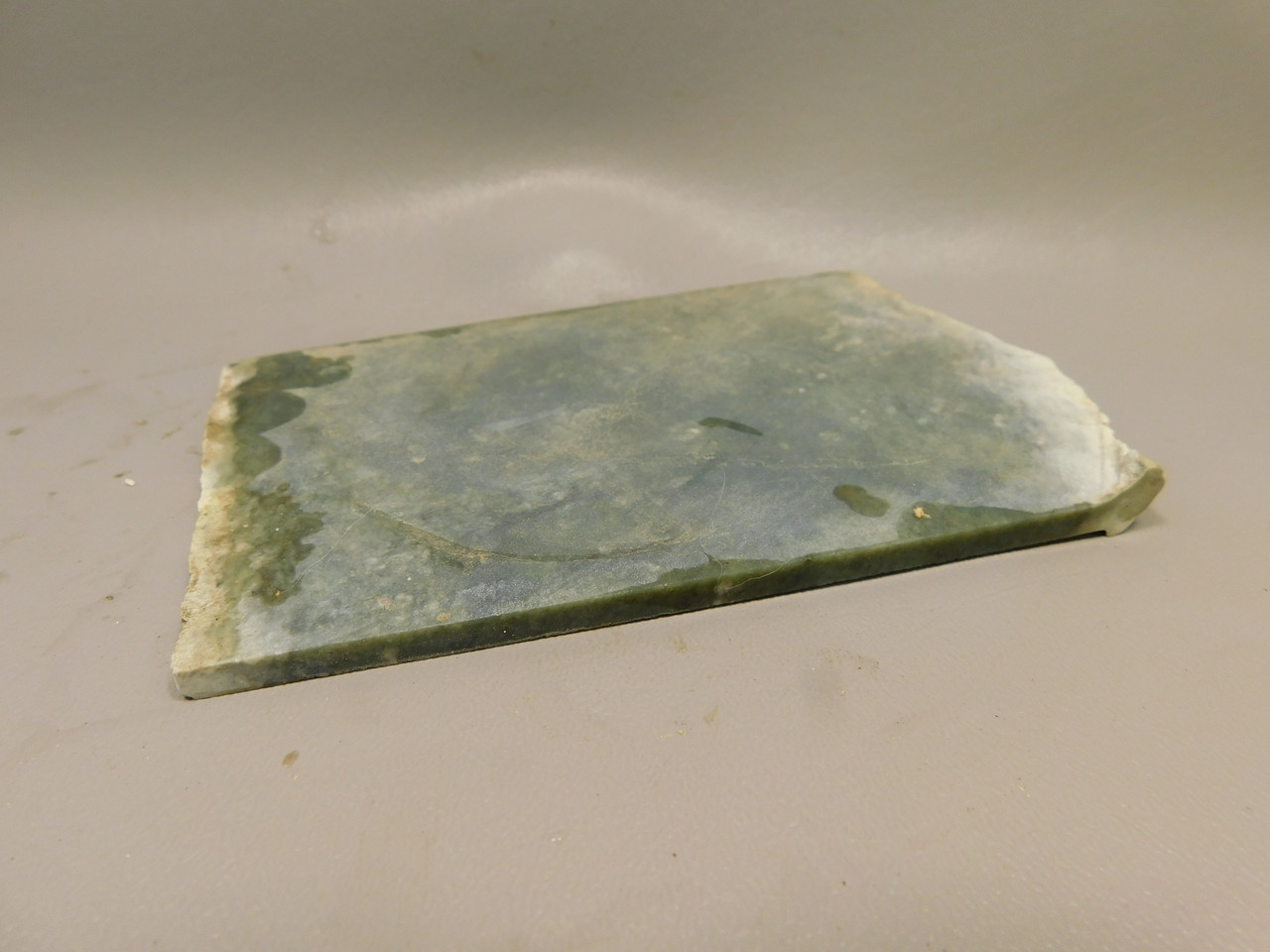 California Green Nephrite Jade Unpolished Stone Slab Rough Rock #O22