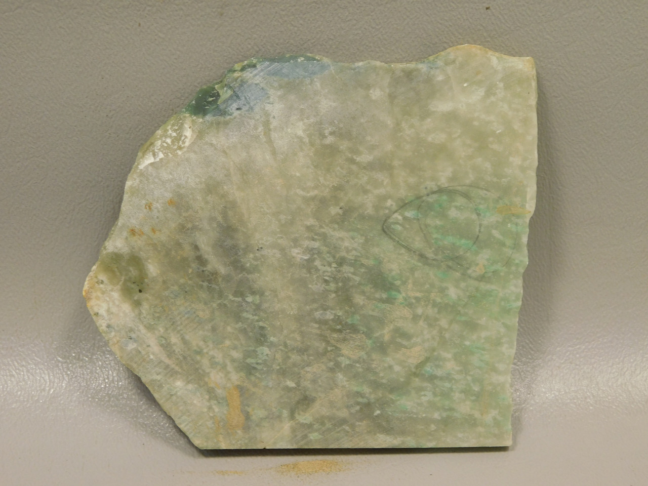 California Green Nephrite Jade Unpolished Stone Slab Rough Rock #O22