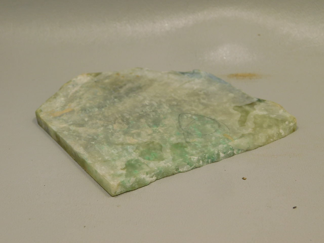 California Green Nephrite Jade Unpolished Stone Slab Rough Rock #O22