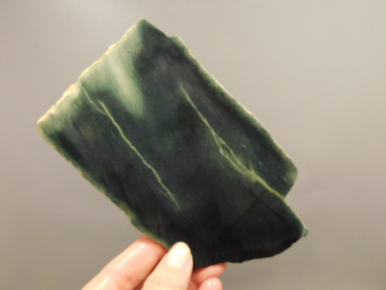 California Green Nephrite Jade Unpolished Stone Slab Rough Rock #O24