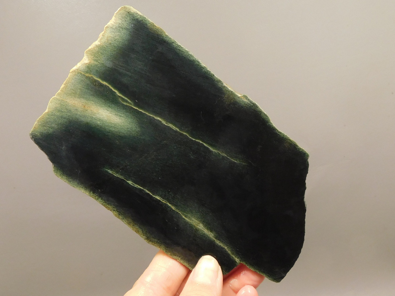 California Green Nephrite Jade Unpolished Stone Slab Rough Rock #O24