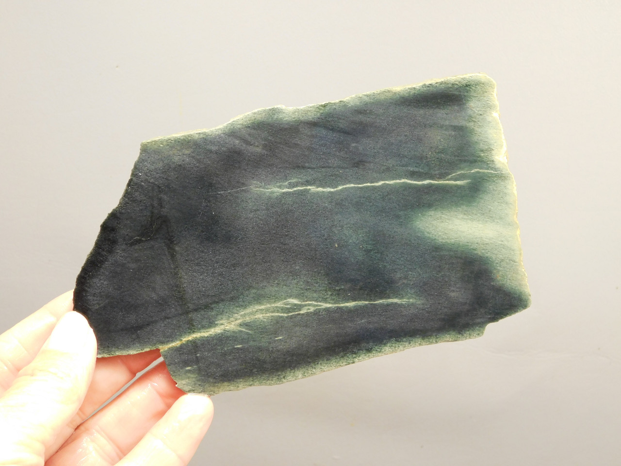 California Green Nephrite Jade Unpolished Stone Slab Rough Rock #O24