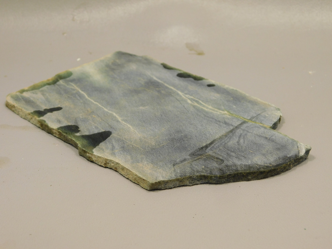 California Green Nephrite Jade Unpolished Stone Slab Rough Rock #O24