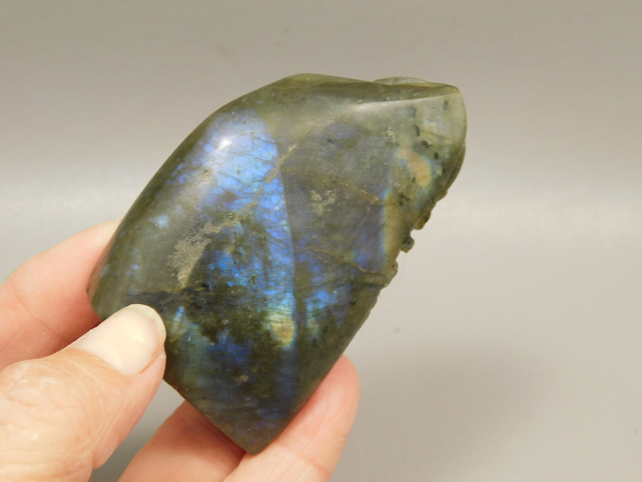 Scorpion Figurine Gemstone Animal Carving Labradorite  #O2