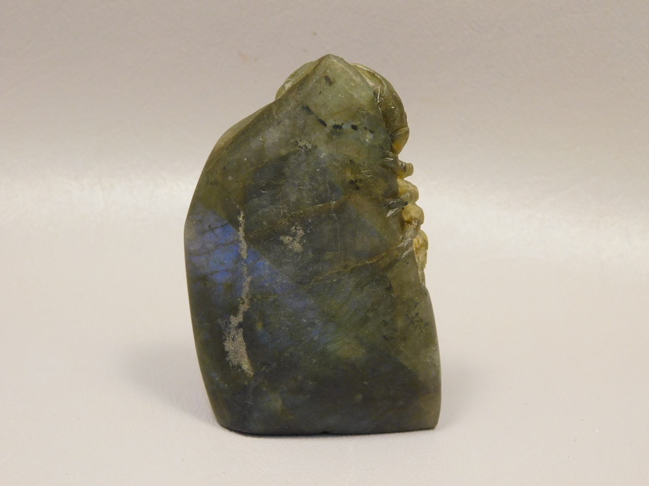 Scorpion Figurine Gemstone Animal Carving Labradorite  #O2