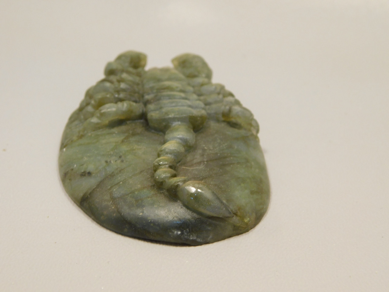 Scorpion Figurine Gemstone Carving Labradorite  #O212