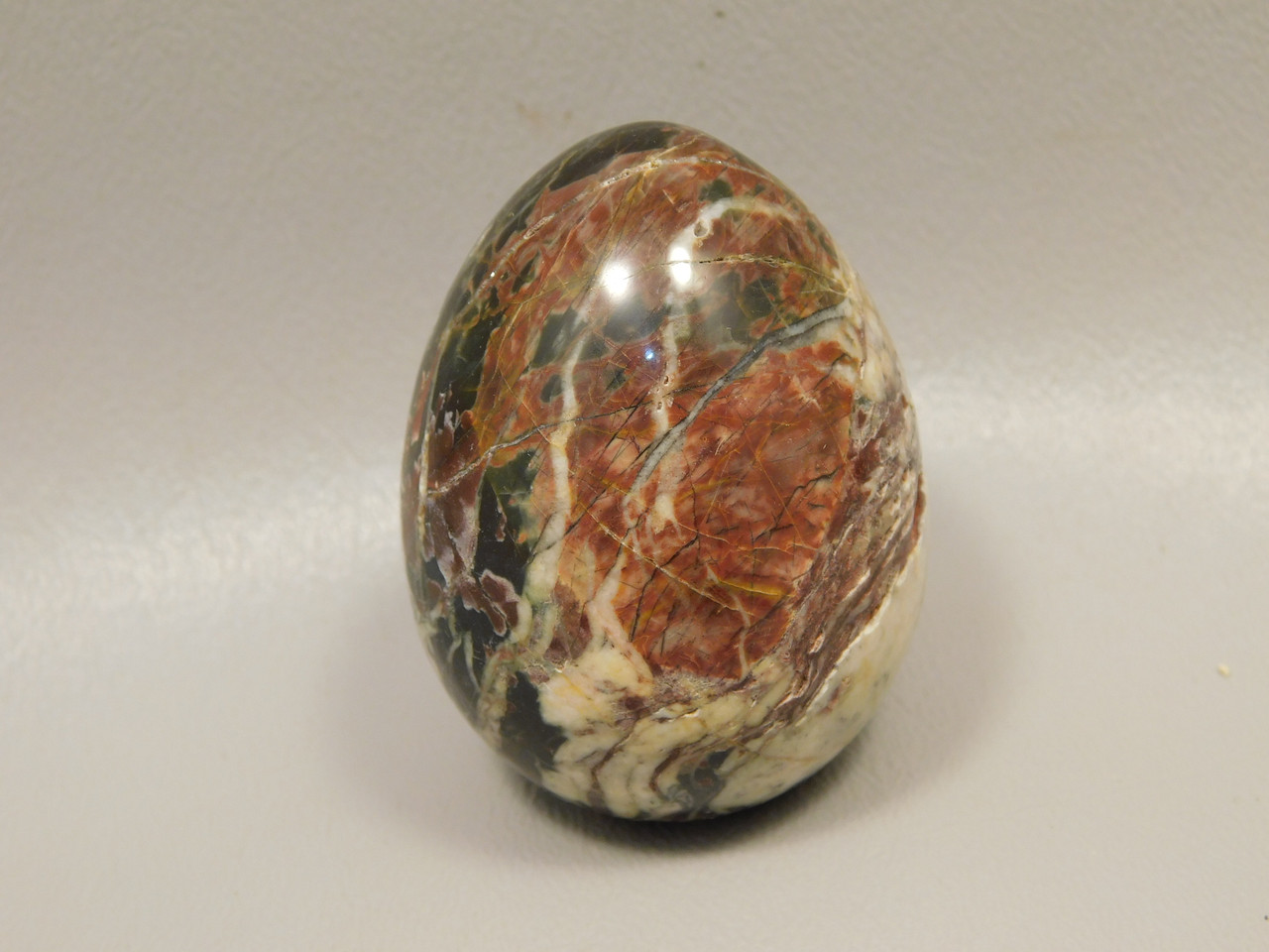 Cherry Creek Jasper Egg 2 inch Rock Mineral Red Creek Stone #O9
