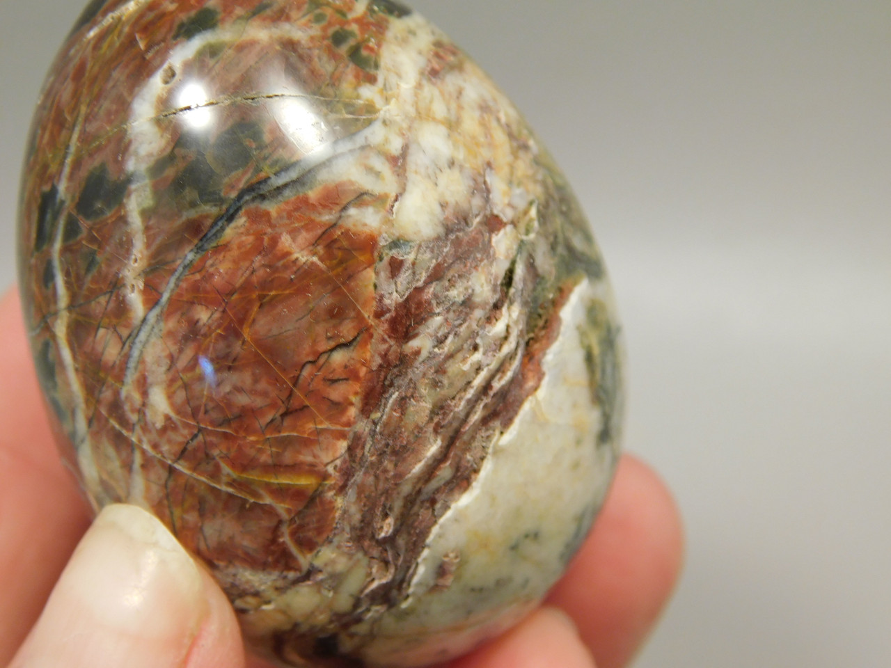 Cherry Creek Jasper Egg 2 inch Rock Mineral Red Creek Stone #O9