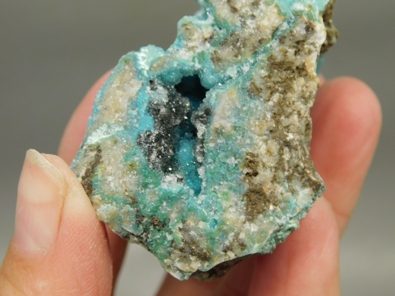 Drusy Chrysocolla Mineral Specimen Blue Druse Green Malachite #O4
