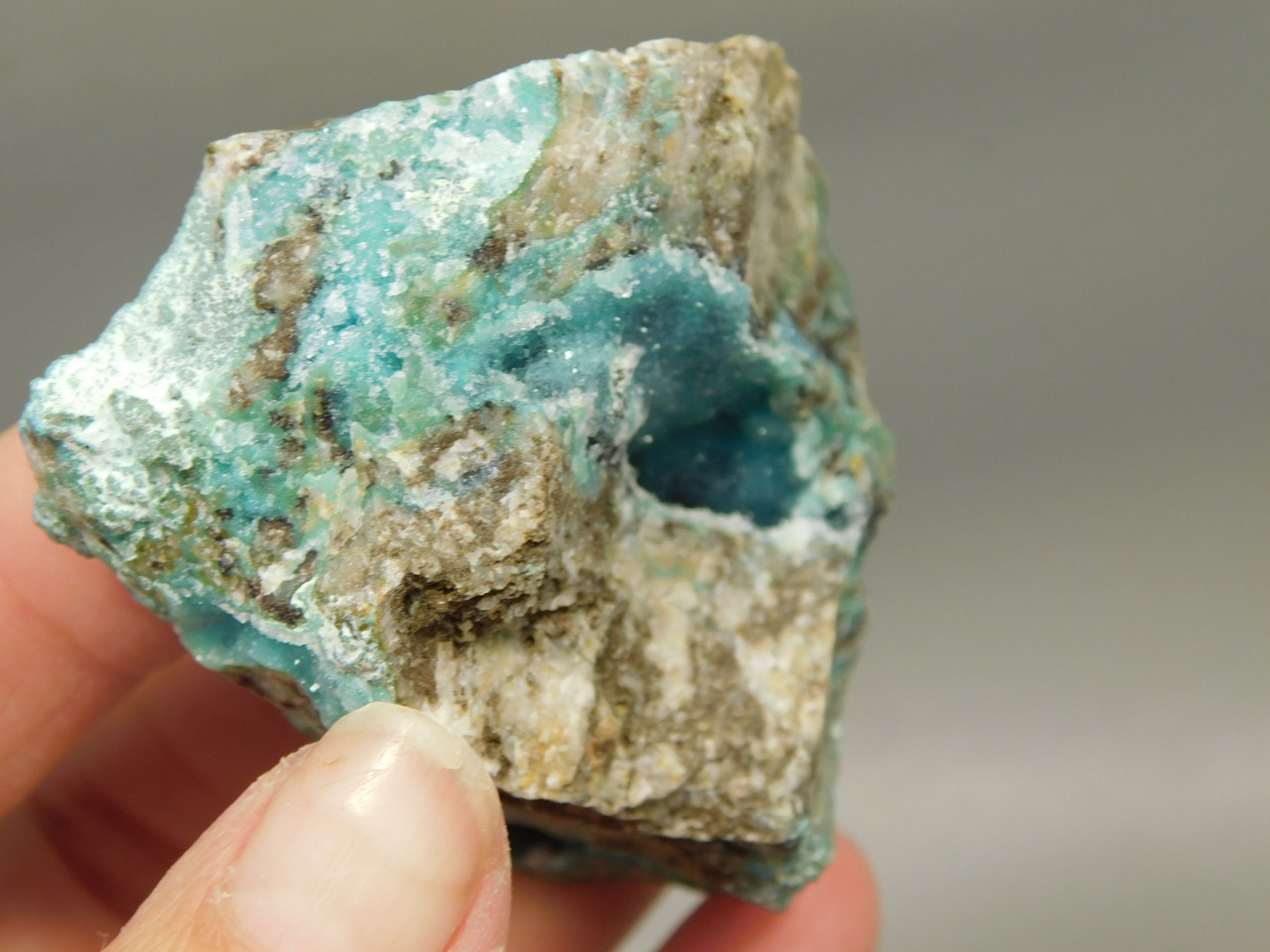 Drusy Chrysocolla Mineral Specimen Blue Druse Green Malachite #O4