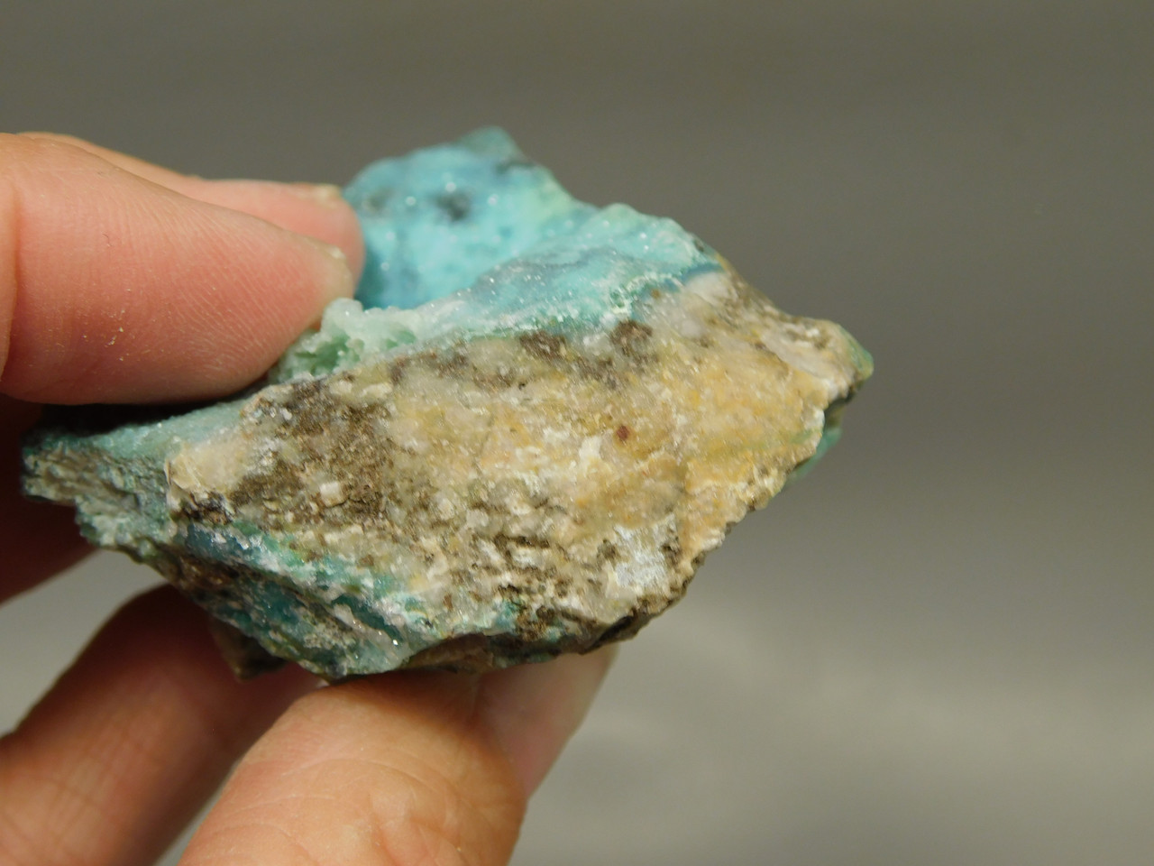 Drusy Chrysocolla Mineral Specimen Blue Druse Green Malachite #O4