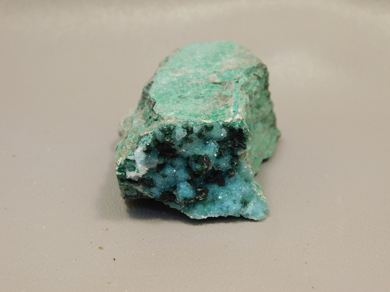 Drusy Chrysocolla Mineral Specimen Blue Druse Green Malachite #O4