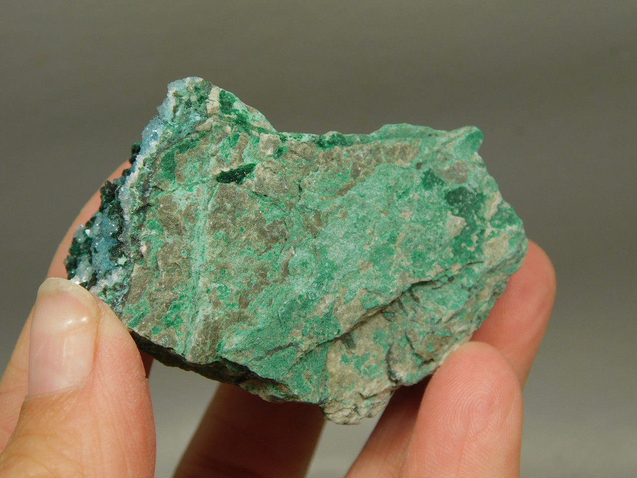 Drusy Chrysocolla Mineral Specimen Blue Druse Green Malachite #O4