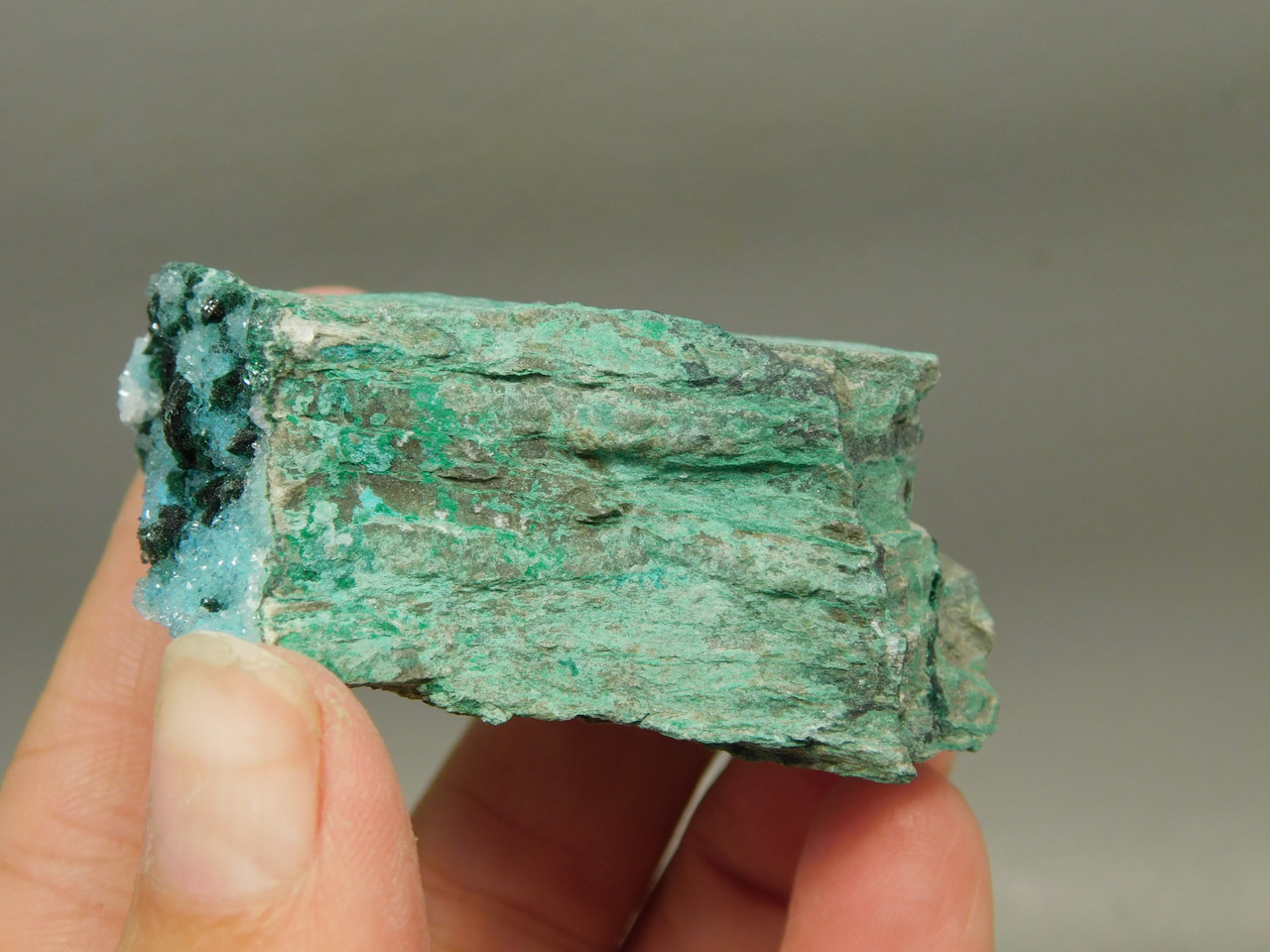 Drusy Chrysocolla Mineral Specimen Blue Druse Green Malachite #O4
