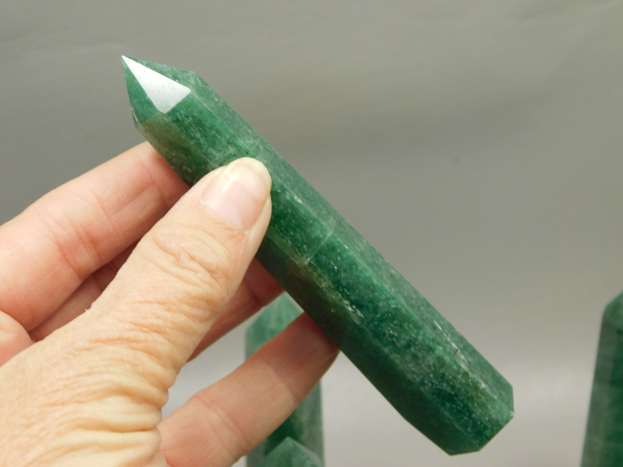 Green Aventurine 4.25 inch Tower Point Tall Obelisk Healing Stone #O4.25