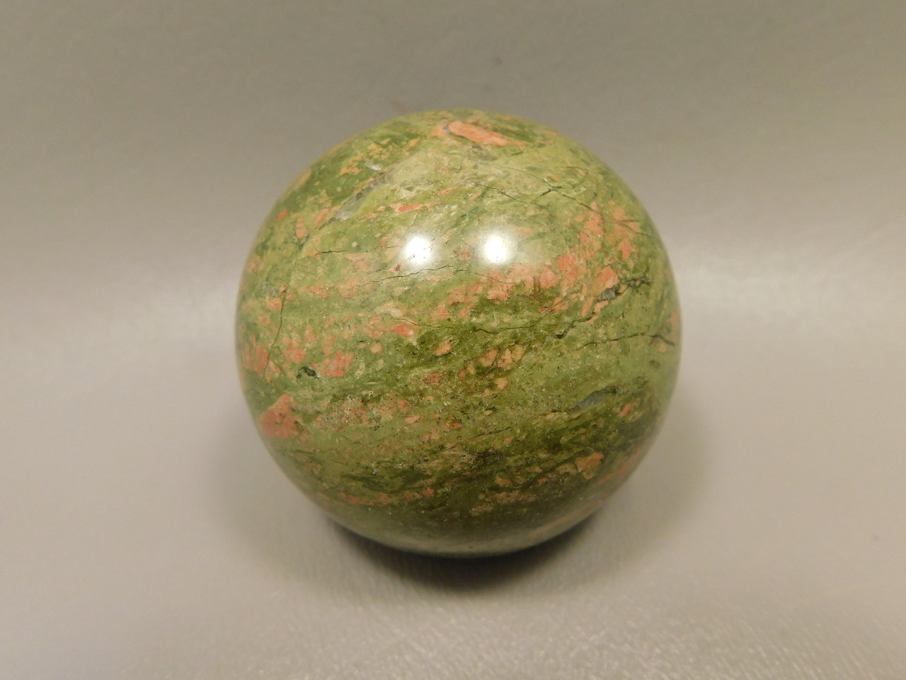 Unakite Sphere 2 inch or 50 mm Pink and Green Stone Ball #O15